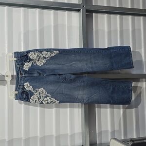 Vintage 80s iCe Clothing Mom‎ Jean Side Lace Details Cottagecore Boho Size 10